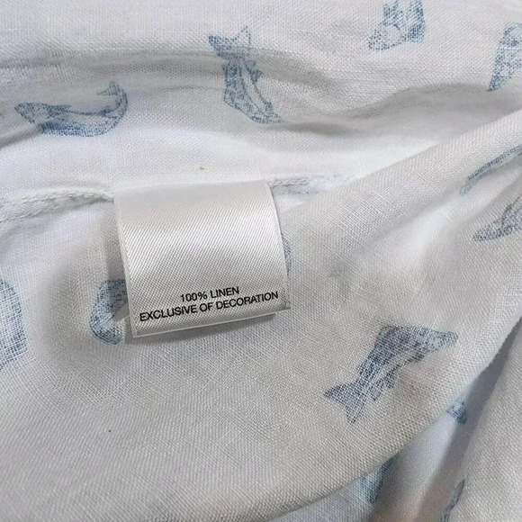 Cremieux Collection Shirt Men Button Down White Fish Print Short Sleeve  Casual - Picture 14 of 14